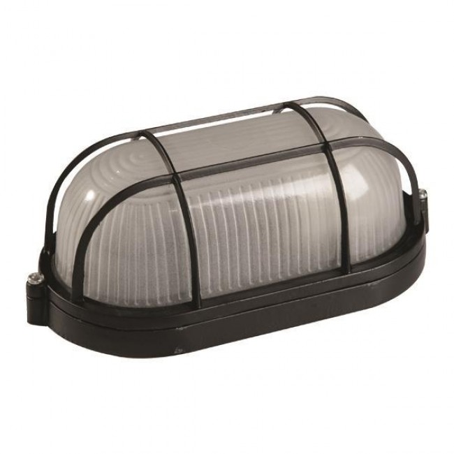 Eurolamp 147-55008 Μαύρη Επιτοίχια Χελώνα Εξωτερικού Χώρου E27 