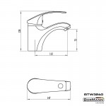 Bormann BTW3240 Sonia Αναμεικτική Μπαταρία Νιπτήρα 40mm Με Pop Up *