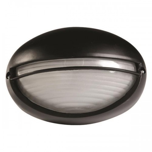 Eurolamp 147-55067 Μαύρο Επιτοίχια Χελώνα Εξωτερικού Χώρου E27 