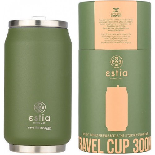 ESTIA 01-22877 ΘΕΡΜΟΣ TRAVEL CUP SAVE THE AEGEAN 300ml FOREST SPIRIT*