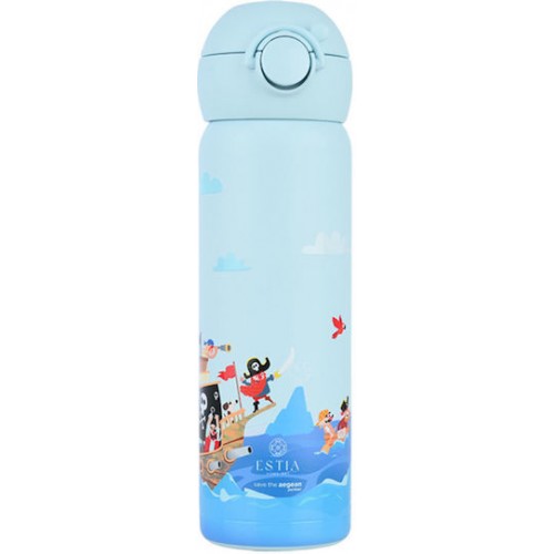 Estia 01-33132  Wonder Bottle Save the Aegean Ανοξείδωτο Παιδικό Παγούρι Θερμός με Καλαμάκι Non Spill Treasure Quest 500ml