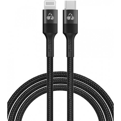 POWERTECH PTR-0203 καλώδιο Lightning σε USB-C, PD 27W, 480Mbps, 1m, μαύρο