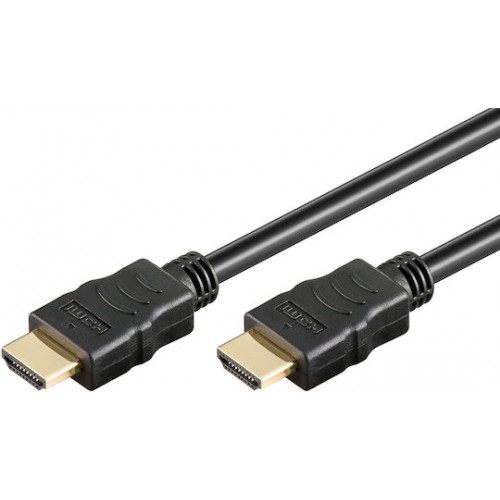 GOOBAY 80103 καλώδιο HDMI με Ethernet, soft, 4K/60Hz, 18 Gbps, 2m, μαύρο