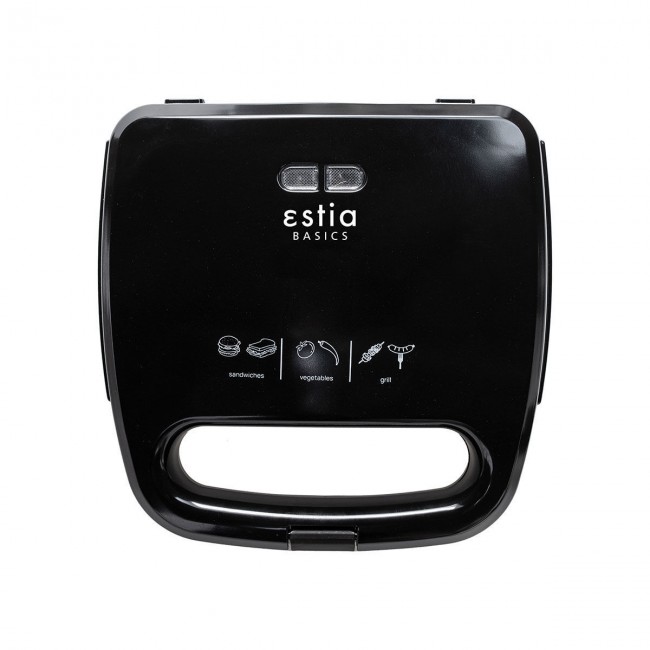 Estia Black Plus 06-10027 Μαύρη Τοστιέρα για 2 Τοστ 750W ** Estia Black Plus 06-10027 Μαύρη Τοστιέρα για 2 Τοστ 750W **