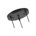 Powertech HLL-0004 Μαύρο Μεταλλικό Τρίφωτο Φωτιστικό Οροφής E27 Φ20 