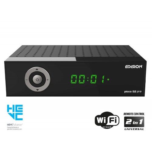 Edision Picco S2 Pro Δορυφορικός Δέκτης Full HD DVB-S/S2 Με Η265 HEVC