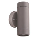 Eurolamp 145-82056 Γκρι Στρογγυλή Πλαστική Απλίκα Τοίχου Up-Down IP65 GU10 