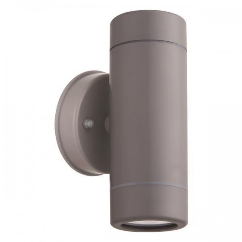Eurolamp 145-82056 Γκρι Στρογγυλή Πλαστική Απλίκα Τοίχου Up-Down IP65 GU10 