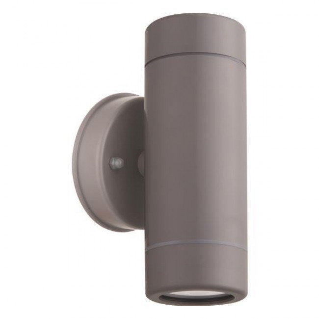 Eurolamp 145-82056 Γκρι Στρογγυλή Πλαστική Απλίκα Τοίχου Up-Down IP65 GU10 