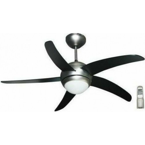 IQ CF-44001 Μαύρος Ανεμιστήρας Οροφής 112cm με Φως και Τηλεχειριστήριο ***