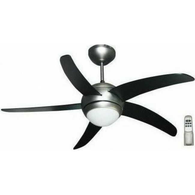 IQ CF-44001 Μαύρος Ανεμιστήρας Οροφής 112cm με Φως και Τηλεχειριστήριο 