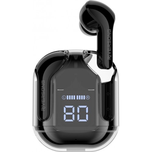 Riversong Airfly M2 Μαύρα In-ear Bluetooth Handsfree Ακουστικά με Θήκη Φόρτισης