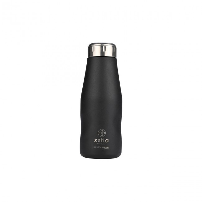 Estia 01-22297 Midnight Black Ανακυκλώσιμο Μπουκάλι Θερμός Ανοξείδωτο BPA Free 350ml*