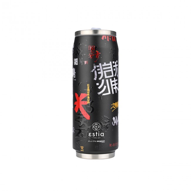 Estia 01-22648 TOKYO UNDERGROUND Ποτήρι Θερμός Ανοξείδωτο 500ml με Καλαμάκι*