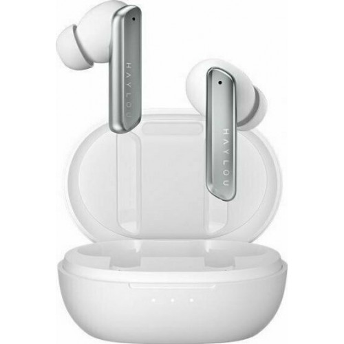 Haylou W1 In-ear Λευκά Bluetooth Handsfree Ακουστικά με Αντοχή στον Ιδρώτα και Θήκη Φόρτισης**
