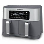 Rohnson R-2844 Γκρι Φριτέζα Αέρος με Διπλό Αποσπώμενο Κάδο 8.5lt