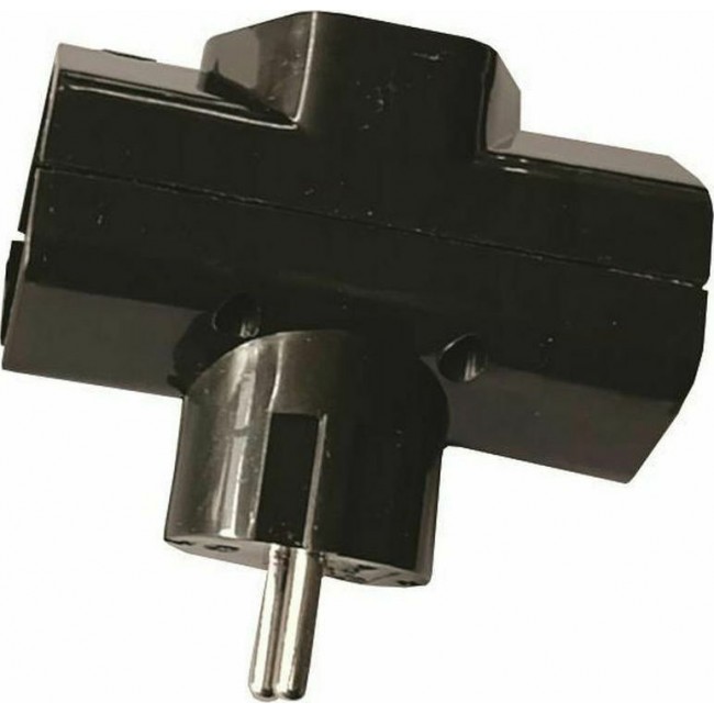 Eurolamp 147-10011 Ταφ 3 Θέσεων Μαύρο