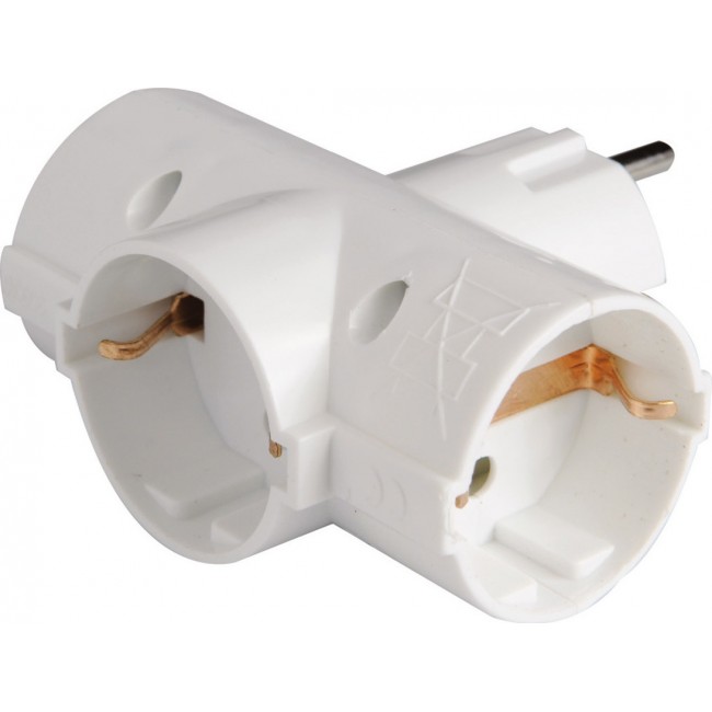 Eurolamp Λευκό 147-10002 Ταφ 3 Θέσεων **