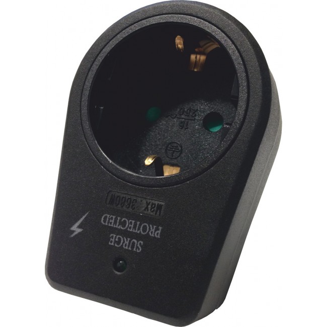 Eurolamp 147-10029 Μονή Εξωτερική Πρίζα Ρεύματος Ασφαλείας Μαύρη ***