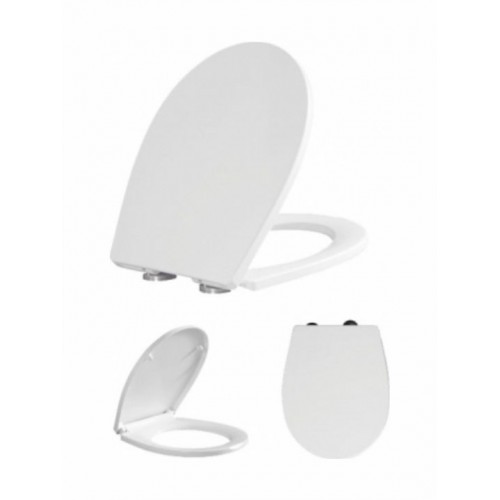 Bormann BTW1040 Λευκό Καπάκι Λεκάνης Soft Close από Βακελίτη 43.5x35cm  *