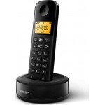 Philips D1601B/34 Μαύρο Ασύρματο Τηλέφωνο Με Ελληνικό Μενού 
