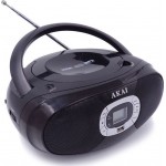 AKAI BM004A-614 Μαύρο Φορητό Ηχοσύστημα με CD / USB / Ραδιόφωνο 