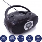 AKAI BM004A-614 Μαύρο Φορητό Ηχοσύστημα με CD / USB / Ραδιόφωνο 