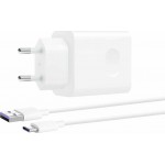 Huawei HW-100225E00 Λευκός Φορτιστής με Θύρα USB-A και Καλώδιο USB-C 22.5W SuperCharge