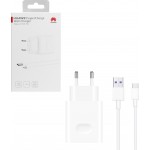 Huawei HW-100225E00 Λευκός Φορτιστής με Θύρα USB-A και Καλώδιο USB-C 22.5W SuperCharge