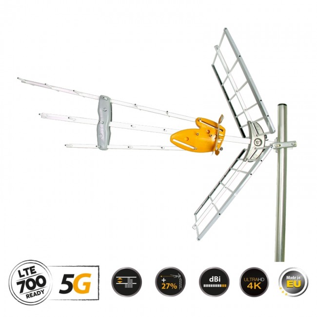 Televes 149921 DAT-45 T-Force 5G LTE HD BOSS Κεραία  (21-48)