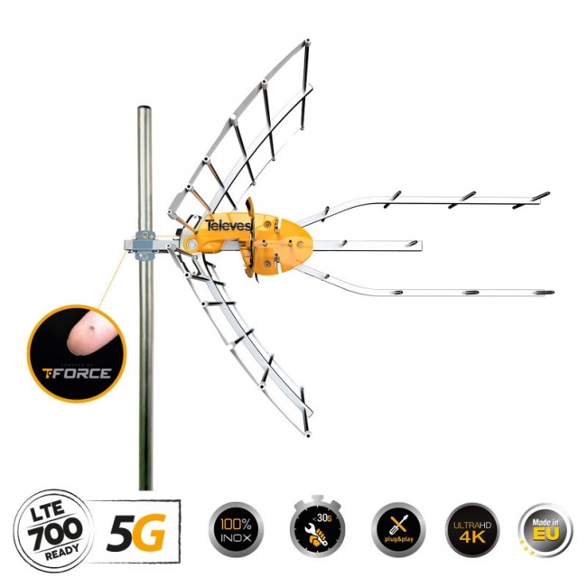 Televes 148920 ELLIPSE T-Force 5G LTE HD BOSS (21-48 Channels) 