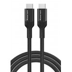 POWERTECH PTR-0136 μαύρο καλώδιο USB-C , PD 100W, 20Gbps, copper, 1m **