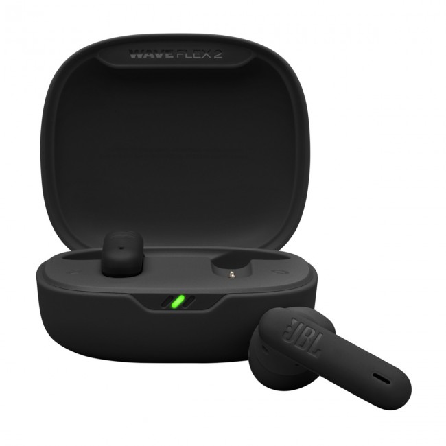 JBL Wave Flex 2 Μαύρα Earbud Bluetooth Handsfree Ακουστικά με Αντοχή στον Ιδρώτα και Θήκη Φόρτισης *