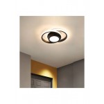 Powertech HLL-0085 Μαύρο Φωτιστικό Οροφής 2800lm, 27x21cm ***