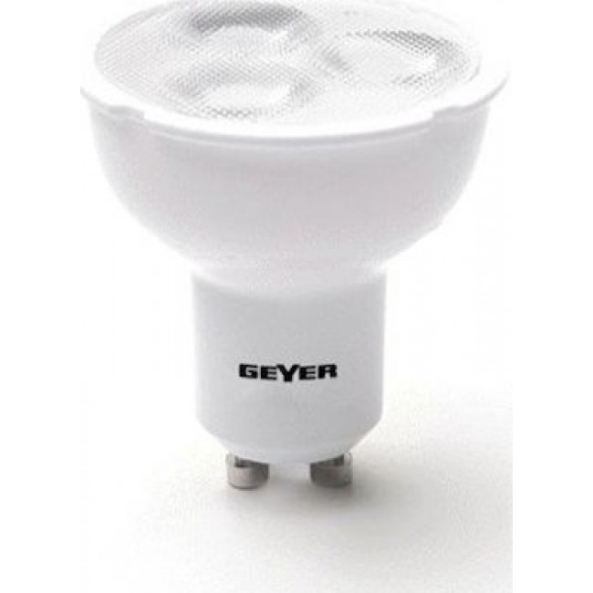 GEYER LED Λάμπα 5W GU10 Dimmable - Θερμό Λευκό (3000Κ) - LHGW5.38D 