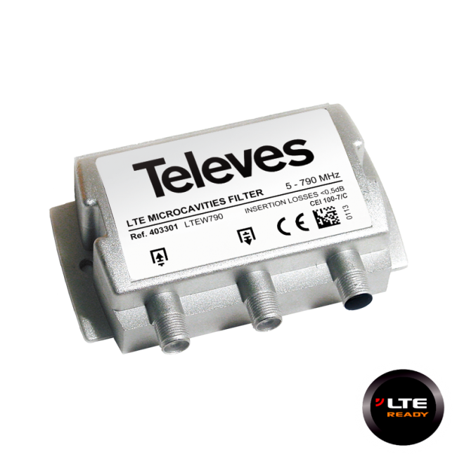 Televes 403301 Φίλτρο LTE 4G (ch.21-60) Microcavity 