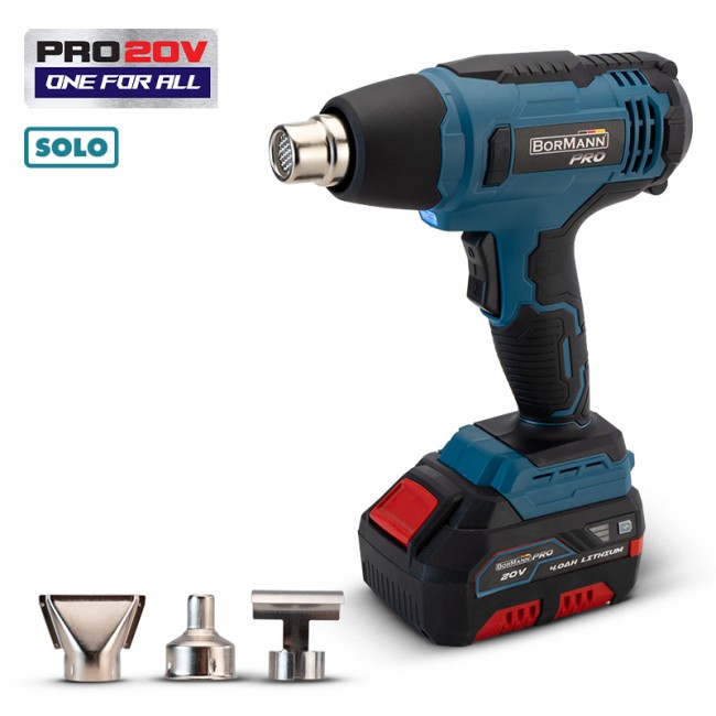 Bormann Pro BBP5250 Πιστόλι Θερμού Αέρα 20V Solo Με Ρύθμιση Θερμοκρασίας Έως Και 550°C *