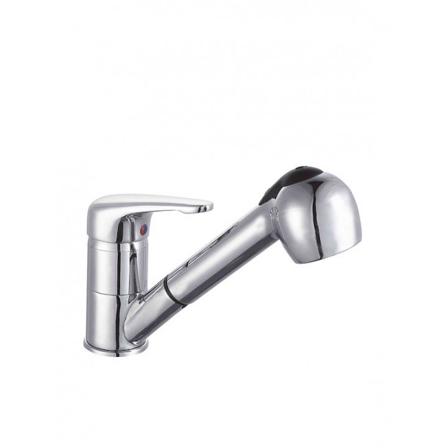 Bormann BTW3100 Ασημί Μπαταρία Κουζίνας Πάγκου με Ντουζ Και Σπιράλ 40mm *