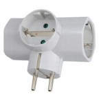 Eurolamp 147-10020 Λευκό Οριζόντιο Ταφ 3 Θέσεων Σούκο 