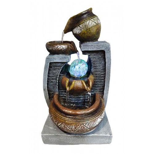 HOME USE HUH-0170  Διακοσμητικό συντριβάνι Φωτιζόμενο 18x20x35cm