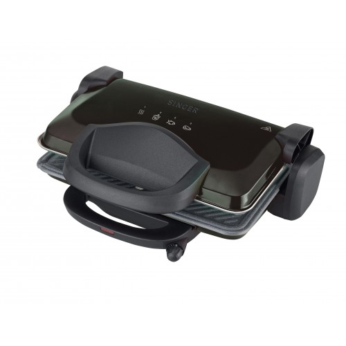 Singer CG-1800AN Μαύρη Τοστιέρα Γκριλιέρα με Αποσπώμενες Πλάκες 1800W 