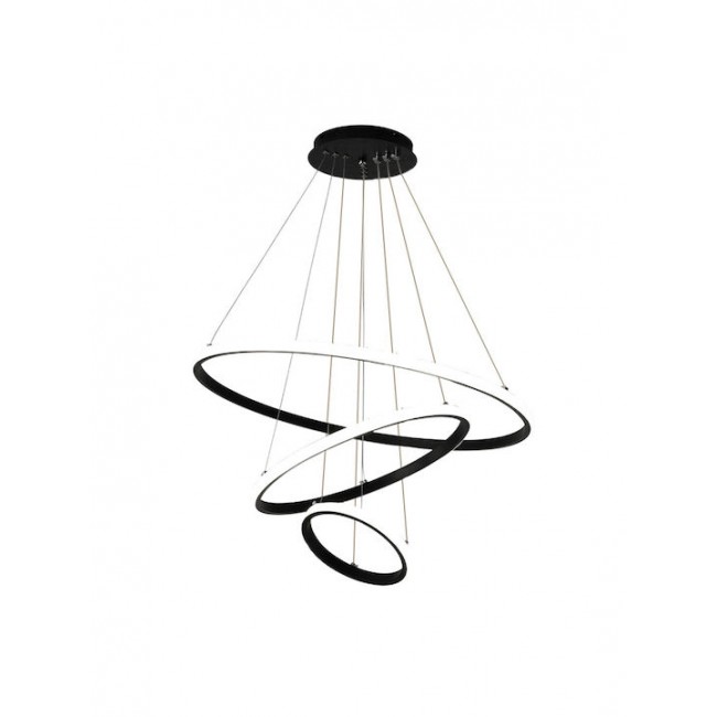 Powertech HLL-0105  Mαύρο LED φωτιστικό οροφής 44W 4000K 60x60cm *