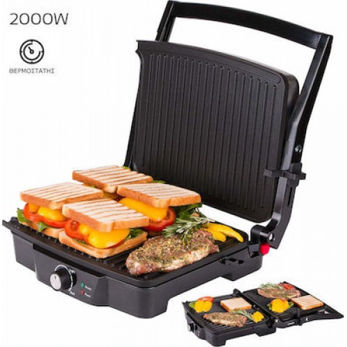 First Austria FA-5344-1 Τοστιέρα – grill Με Αντικολλητικές Πλάκες Και Θερμοστάτη – 2000 W