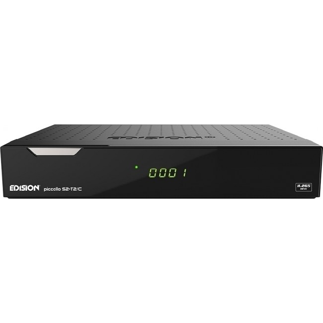 Edision Piccollo S2+T2/C Μαύρος Δορυφορικός Δέκτης