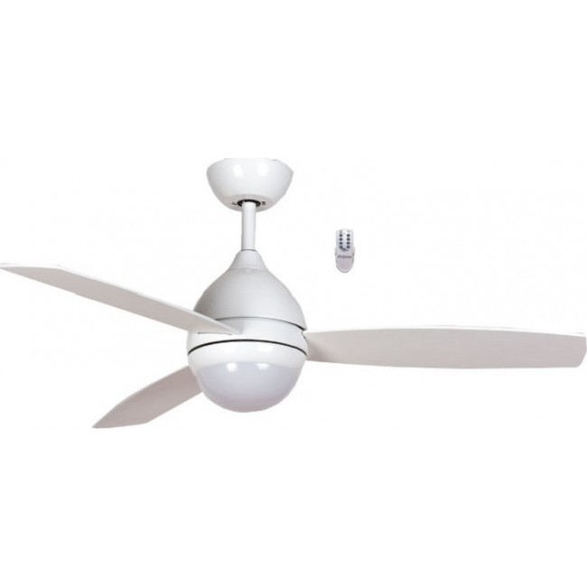Primo PRCF-80520 Λευκός Ανεμιστήρας Οροφής 120cm με Φως και Τηλεχειριστήριο 