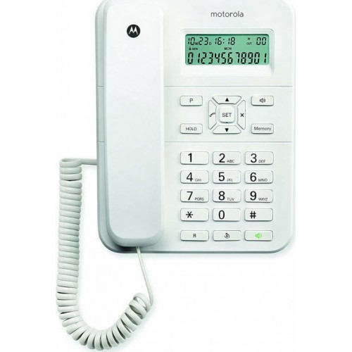 Motorola CT202 Λευκό Ενσύρματο Τηλέφωνο Γραφείου 