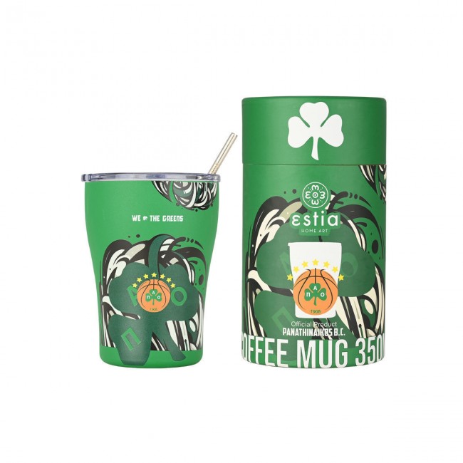 ESTIA 00-27247 ΘΕΡΜΟΣ COFFEE MUG PANATHINAIKOS BC EDITION WE THE GREENS 350ml*