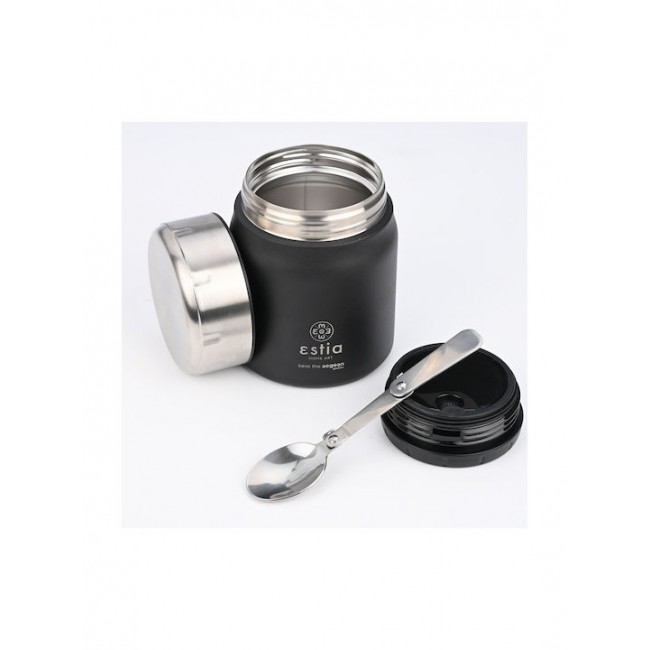 Estia 01-21658 Save Aegean Δοχείο Φαγητού Θερμός Ανοξείδωτο BPA Free Midnight Black 500ml *
