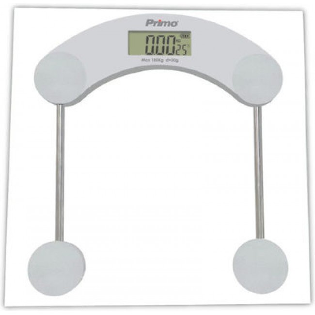 Primo PRBS-40455 180Kg Υάλινη Γκρι Ζυγαριά Σώματος 