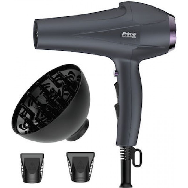 Primo PRHD-40458 Ανθρακί Σεσουάρ 2400W AC Με λειτουργία ιονισμού και κρύο αέρα